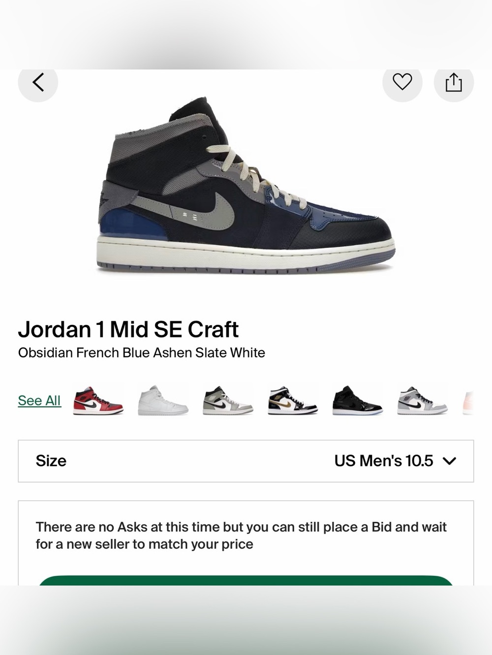Nike Air Jordan 1 Mid SE - French Blue / Ashen Slate / White